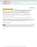 Cover page: Author Correction: Understanding the genetic determinants of the brain with MOSTest.