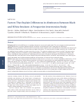 Cover page: Factors That Explain Differences in Abstinence Between Black and White Smokers: A Prospective Intervention Study.