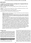 Cover page: Comparison of Suicidal Ideation and Depressive Symptoms Between Medical and Pharmacy Students