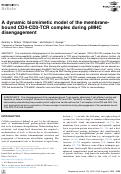 Cover page: A dynamic biomimetic model of the membrane-bound CD4-CD3-TCR complex during pMHC disengagement.