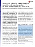 Cover page: Network-level architecture and the evolutionary potential of underground metabolism.