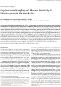 Cover page: Gap-junctional coupling and absolute sensitivity of photoreceptors in macaque retina