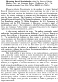 Cover page: Review: <em>Measuring Racial Discrimination</em> edited by Rebecca Dabady, Marilyn Citro, and Constance Forbes