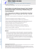 Cover page: New Frontiers in Psoriatic Disease Research, Part I: Genetics, Environmental Triggers, Immunology, Pathophysiology, and Precision Medicine