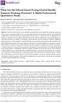 Cover page: What Are the Ethical Issues Facing Global-Health Trainees Working Overseas? A Multi-Professional Qualitative Study