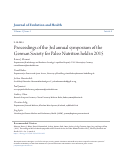 Cover page: Proceedings of the 3rd annual symposium of the German Society for Paleo Nutrition held in 2015