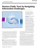 Cover page: Restore Public Trust by Navigating Information Challenges