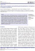 Cover page: LMNA missense mutations causing familial partial lipodystrophy do not lead to an accumulation of prelamin A