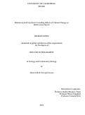 Cover page: Bottom-up and Top-down Cascading Effects of Climate Change on Herbivorous Insects