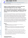 Cover page: Patterns of usage and preferences of users for tuberculosis-related text messages and voice calls in Uganda