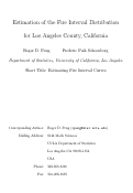 Cover page: Estimation of the Fire Interval Distribution for Los Angeles County, California