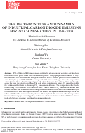 Cover page: THE DECOMPOSITION AND DYNAMICS OF INDUSTRIAL CARBON DIOXIDE EMISSIONS FOR 287 CHINESE CITIES IN 1998–2009