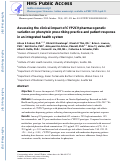 Cover page: Assessing the clinical impact of CYP2C9 pharmacogenetic variation on phenytoin prescribing practice and patient response in an integrated health system.