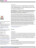 Cover page: Study protocol for a randomized controlled trial: Integrating the Time-limited Trial in the emergency department.