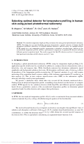 Cover page: Selecting optimal detector for temperature profiling in human skin using pulsed photothermal radiometry
