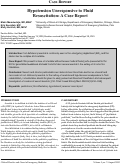 Cover page: Hypotension Unresponsive to Fluid Resuscitation: A Case Report