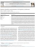 Cover page: Experience-dependent neurodevelopment of self-regulation in adolescence.