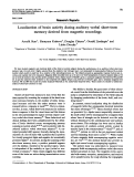 Cover page: Localization of brain activity during auditory verbal short-term memory derived from magnetic recordings