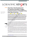 Cover page: Cultural variation in cognitive flexibility reveals diversity in the development of executive functions