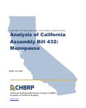 Cover page of Analysis of California Assembly Bill 432: Menopause