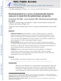 Cover page: Menstrual Products as a Source of Environmental Chemical Exposure: A Review from the Epidemiologic Perspective.