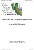 Cover page: Alaska geologic CO2 storage: Scoping evaluation of deep coal seam and saline aquifer storage potential