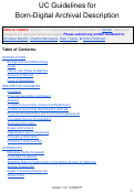 Cover page: UC Guidelines for Born-Digital Archival Description&nbsp;