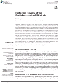 Cover page: Historical Review of the Fluid-Percussion TBI Model