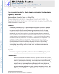 Cover page: Experimental design for multi-drug combination studies using signaling networks.