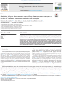 Cover page: Shedding light on the economic costs of long-duration power outages: A review of resilience assessment methods and strategies