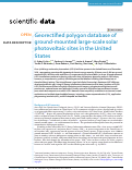 Cover page: Georectified polygon database of ground-mounted large-scale solar photovoltaic sites in the United States.