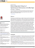 Cover page: Motion-Dependent Filling-In of Spatiotemporal Information at the Blind Spot