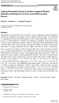 Cover page: Linking Ambivalent Sexism to Violence-Against-Women Attitudes and Behaviors: A Three-Level Meta-analytic Review