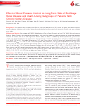 Cover page: Effect of Blood Pressure Control on Long‐Term Risk of End‐Stage Renal Disease and Death Among Subgroups of Patients With Chronic Kidney Disease