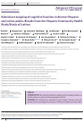 Cover page: Admixture mapping of cognitive function in diverse Hispanic and Latino adults: Results from the Hispanic Community Health Study/Study of Latinos.