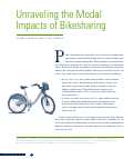 Cover page: Unraveling the Modal Impacts of Bikesharing