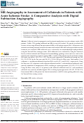 Cover page: MR Angiography in Assessment of Collaterals in Patients with Acute Ischemic Stroke: A Comparative Analysis with Digital Subtraction Angiography