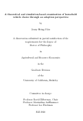 Cover page: A theoretical and simulation-based examination of household vehicle choice through an adoption perspective