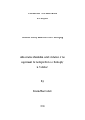 Cover page: Ensemble Coding and Perceptions of Belonging