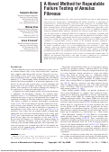 Cover page: A Novel Method for Repeatable Failure Testing of Annulus Fibrosus