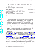 Cover page: An Algorithm for Pattern Discovery in Time Series