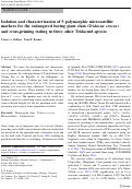 Cover page: Isolation and characterization of 9 polymorphic microsatellite markers for the endangered boring giant clam (Tridacna crocea) and cross-priming testing in three other Tridacnid species