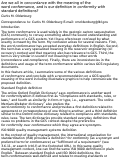 Cover page: Are we all in concordance with the meaning of the word conformance, and is our definition in conformity with standard definitions?