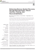 Cover page: Enhancing Nervous System Recovery through Neurobiologics, Neural Interface Training, and Neurorehabilitation