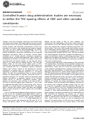 Cover page: Controlled human drug administration studies are necessary to define the THC-sparing effects of CBD and other cannabis constituents.