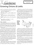 Cover page of Onions and Leeks