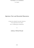 Cover page: Algebraic Tori and Essential Dimension