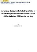 Cover page: Advancing Deployment of Electric Vehicles in Disadvantaged Communities in the Southern California Edison (SCE) Service Territory