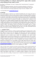 Cover page: Reducing building over-cooling by adjusting HVAC supply airflow setpoints and providing personal comfort systems
