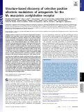 Cover page: Structure-based discovery of selective positive allosteric modulators of antagonists for the M2 muscarinic acetylcholine receptor.